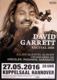 GARRETT, DAVID - 2016 - In Concert - Recital Tour - Poster - Hannover