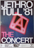 JETHRO TULL - 1981 - Live In Concert - A Tour - Poster - Mnchen B