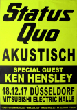 STATUS QUO - 2017 - Ken Hensley - Concert - Akustisch Tour  - Poster - Dsseldorf