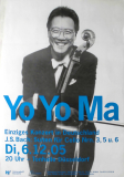 YO YO MA - 2005 - JS Bach - Live In Concert Tour - Poster - Dsseldorf***