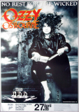 OSBOURNE, OZZY - BLACK SABBATH - 1989 - No Rest Tour - Poster - Offenbach A***