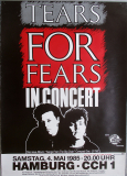 TEARS FOR FEARS - 1985 - In Concert - Songs from.. Tour - Poster - Hamburg***