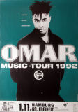 OMAR - 1992 - Live In Concert - Music Tour - Poster - Hamburg