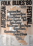 AMERICAN FOLK & BLUES - 1980 - In Concert - Gnther Kieser - Poster - A