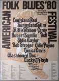 AMERICAN FOLK & BLUES - 1980 - In Concert - Gnther Kieser - Poster - B