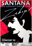 SANTANA - 1981 - Live In Concert - Zebop Tour - Poster - Mnchen