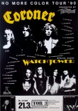 CORONER - 1990 - Watchtower - In Concert - No more Color Tour - Poster