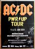 AC/DC - ACDC - 2024 - Concert - Power Up Tour - Poster - Mnchen - SIGNED