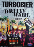 TURBOBIER - DRITTE WAHL - 2025 - In Concert - Turbofest Tour - Poster - Mnchen