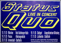 STATUS QUO - 1992 - Live in Concert - Rock Til You Drop Tour - Poster