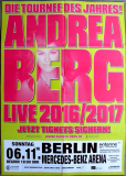 BERG, ANDREA - 2016 - Live In Concert Tour - Poster - Berlin