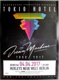 TOKIO HOTEL - 2017 - Live In Concert - Dream Machine Tour - Poster - Berlin