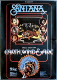 SANTANA - 1975 - Earth Wind & Fire - Live In Concert - Poster - Frankfurt B
