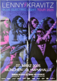 KRAVITZ, LENNY - 2025 - Live In Concert - Electric Blue Tour - Poster - M�nchen - SIGNED