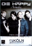 DIE HAPPY - 2011 - Live In Concert - Red Box Tour - Poster - K�ln