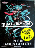 HATSUNE MIKU - 2018 - Live In Concert - Anime - Miku Expo Tour - Poster - K�ln