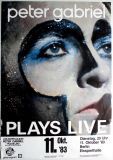 GABRIEL, PETER - GENESIS - 1983 - In Concert - Plays Live Tour - Poster - Berlin
