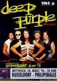 DEEP PURPLE - 1996 - Plakat - Concert - Purpendicular Tour - Poster - Dsseldorf