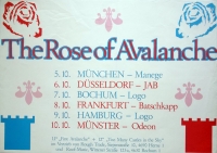 ROSE OF AVALANCHE - 1986 - Plakat - In Concert - First Avalanche Tour - Poster