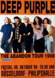 DEEP PURPLE - 1998 - Live In Concert - Abandon Tour - Poster - Dsseldorf