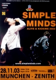 SIMPLE MINDS - 2003 - Live In Concert - Alive & Kicking Tour - Poster - Mnchen
