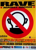 RAVE AGAINST RACISM - 199X - In Concert  - 90er - Techno - Elektro - Poster