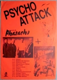 PSYCHO ATTACK - 1986 - Plakat - Psychobilly - Pharaos - Krewmen - Poster