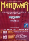 MANOWAR - 2007 - Plakat - Poster - Dragons & Warriors - Autogramm / Signed