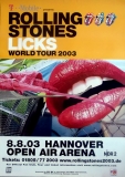 ROLLING STONES - 2003-08-08 - Plakat - Licks- Poster - Hannover