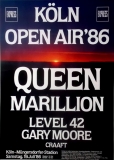 QUEEN - 1986 - In Concert - Marillion - Gary Moore - Poster - Kln - Bild - A1