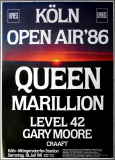 QUEEN - 1986 - In Concert - Marillion - Gary Moore - Poster - Kln - Bild - A1