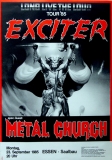 EXCITER - 1985 - Plakat - In Concert - Metal Church - Poster - Essen