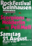 ROCK FESTIVAL GELNHAUSEN - 1976 - Plakat - Scorpions - Pell Mell - Poster