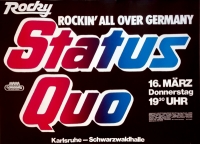 STATUS QUO - 1978 - In Concert - Rockin all over... Tour - Poster - Karlsruhe