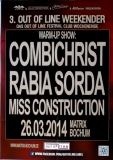 OUT OF LINE - 2014 - Plakat - Combichrist - Rabia Sorda - Poster - Bochum