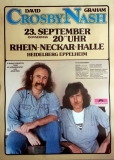 CROSBY, DAVID - GRAHAM NASH - 1975 - Plakat - Concert - Poster - Heidelberg