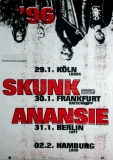 SKUNK ANANSIE - 1996 - Tourplakat - Concert - Paranoid and Sunburnt - Tourposter