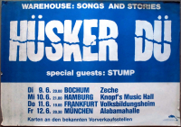 HSKER D - 1987 - Plakat  - Live In Concert - Warhouse Tour - Poster