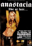 ANASTACIA - 2004 - Live In Concert - Live at Last Tour - Poster - Hamburg
