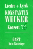 WECKER, KONSTANTIN - 1986 - Pass - Gast - Lieder & Lyrik Tour