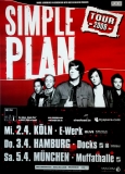 SIMPLE PLAN - 2008 - Tourplakat - In Concert - Tourposter