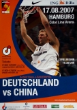 BASKETBALL - 2007 - Plakat - Nowitzki - Deutschland - China - Poster - Hamburg***