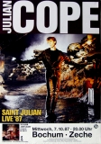 COPE, JULIAN - 1987 - Plakat - In Concert - Saint Julian Tour - Poster - Bochum