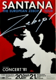 SANTANA - 1981 - Plakat - In Concert - Zebop Tour - Poster - Kln