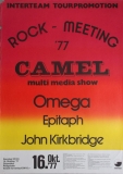 ROCK MEETING - 1977 - Camel - Omega - Epitaph - Live In Concert Poster - Dsseldorf