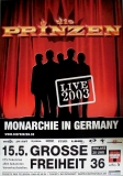 PRINZEN - 2003 - Konzertplakat - Monarchie in Germany - Tourposter - Hamburg