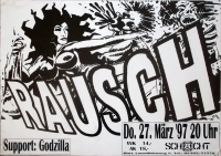 RAUSCH - 1997 - Konzertplakat - Godzilla - On - Tourposter - Marl