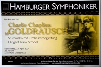 CHAPLIN, CHARLIE - GOLDRAUSCH - 2004 - Hamburger Symphoniker - Poster